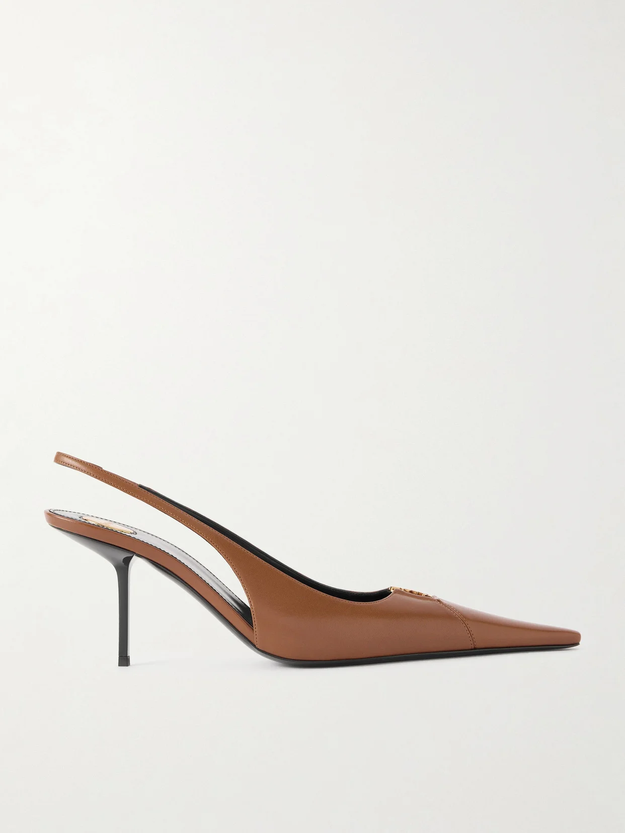 Babylone Logo-embellished Leather Slingback Pumps - 1