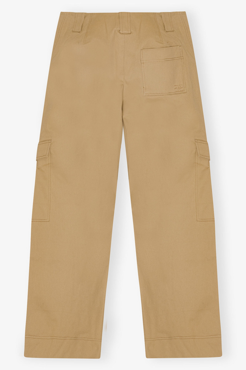 BROWN HERRINGBONE CANVAS MID 웨이스트 팬츠 5