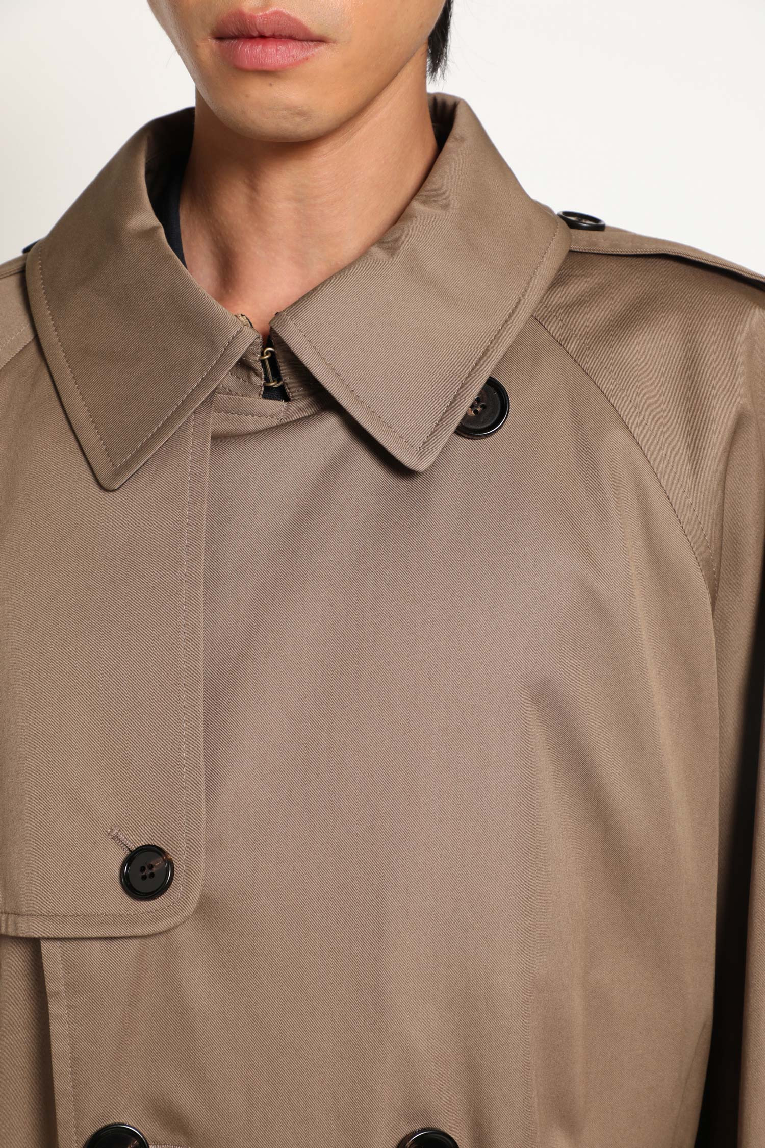 Long Gabardine Trench Coat - 4