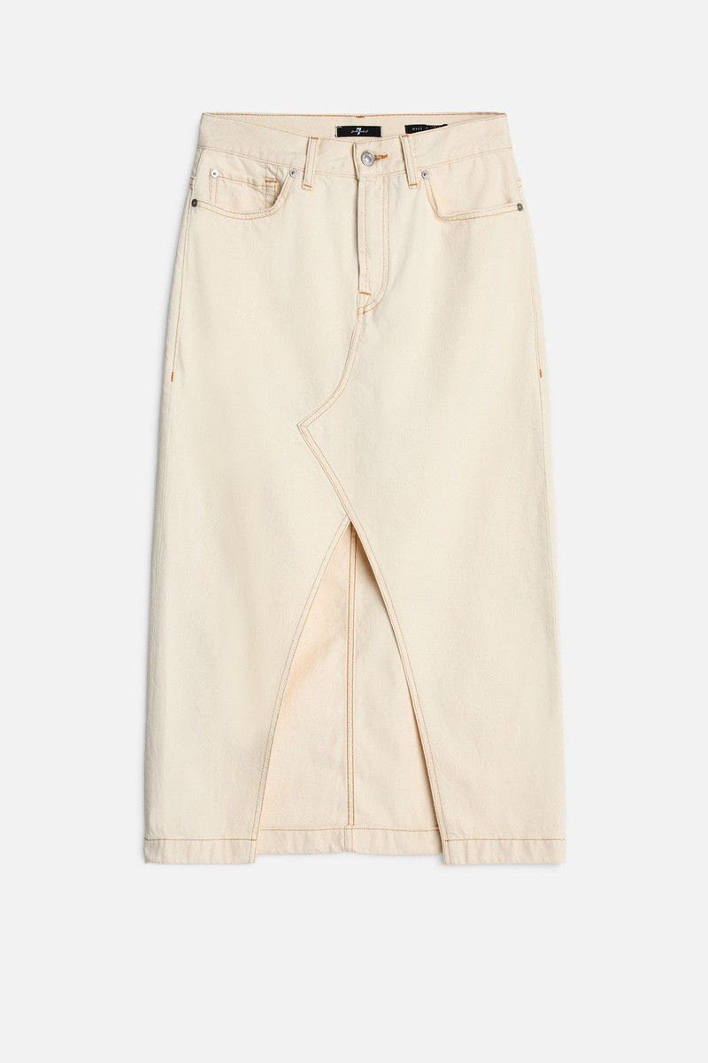 Denim Midi Skirt in Solitary Star 1