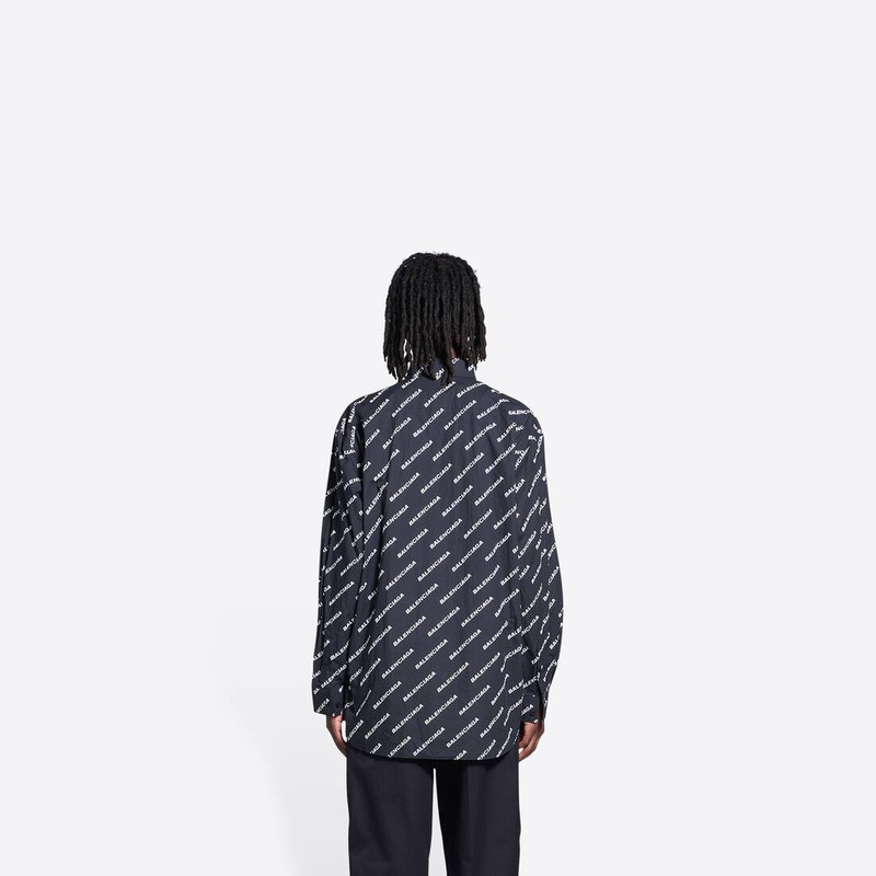 BALENCIAGA Men's Year Of The Tiger Typo Shirt Normal Fit in Black outlook