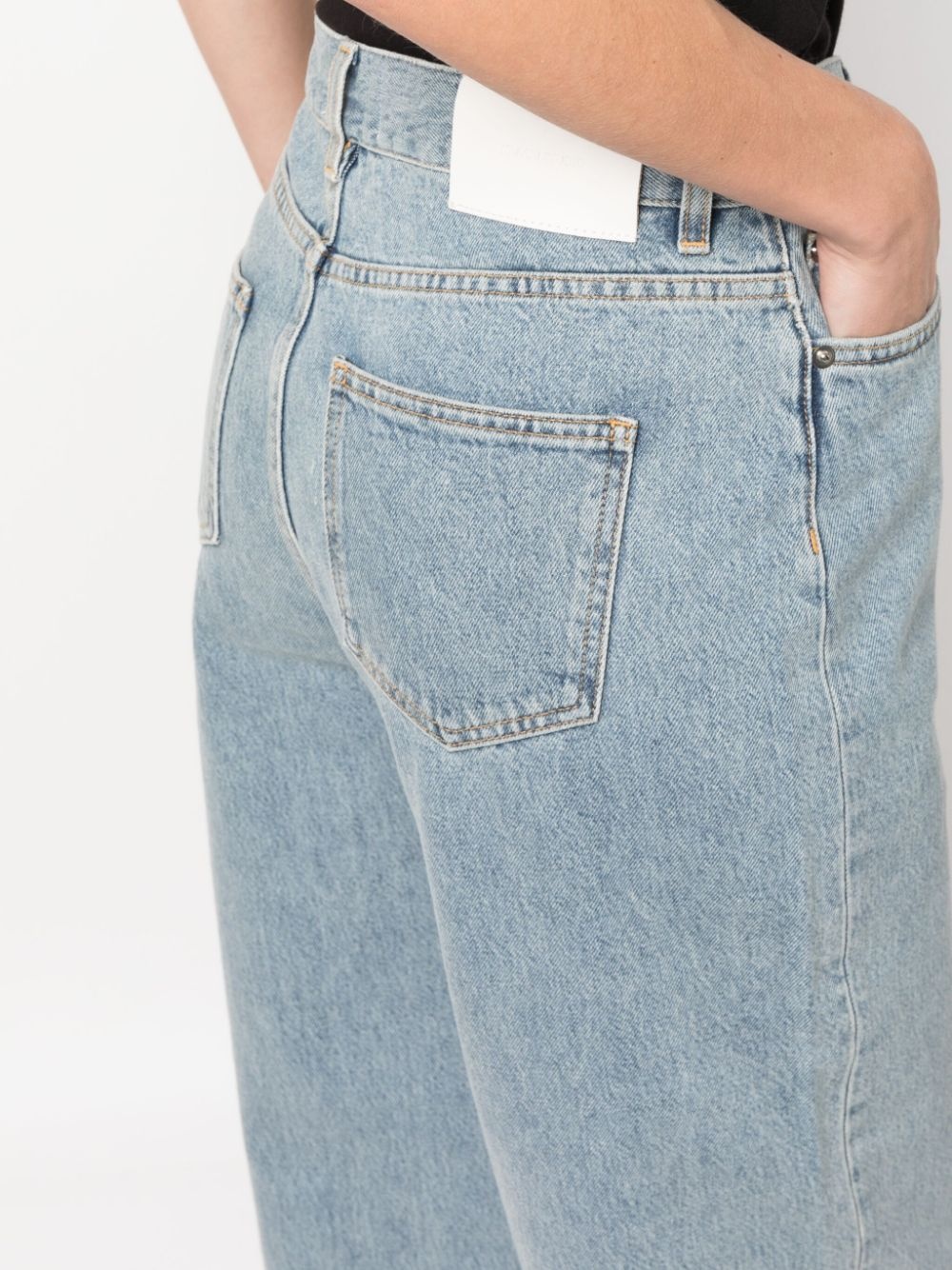 light-wash wide-leg jeans - 5