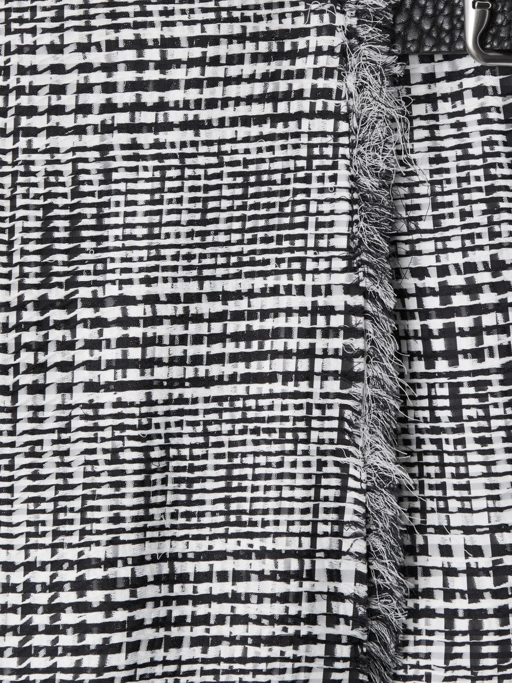 plaid-check fringed miniskirt - 5