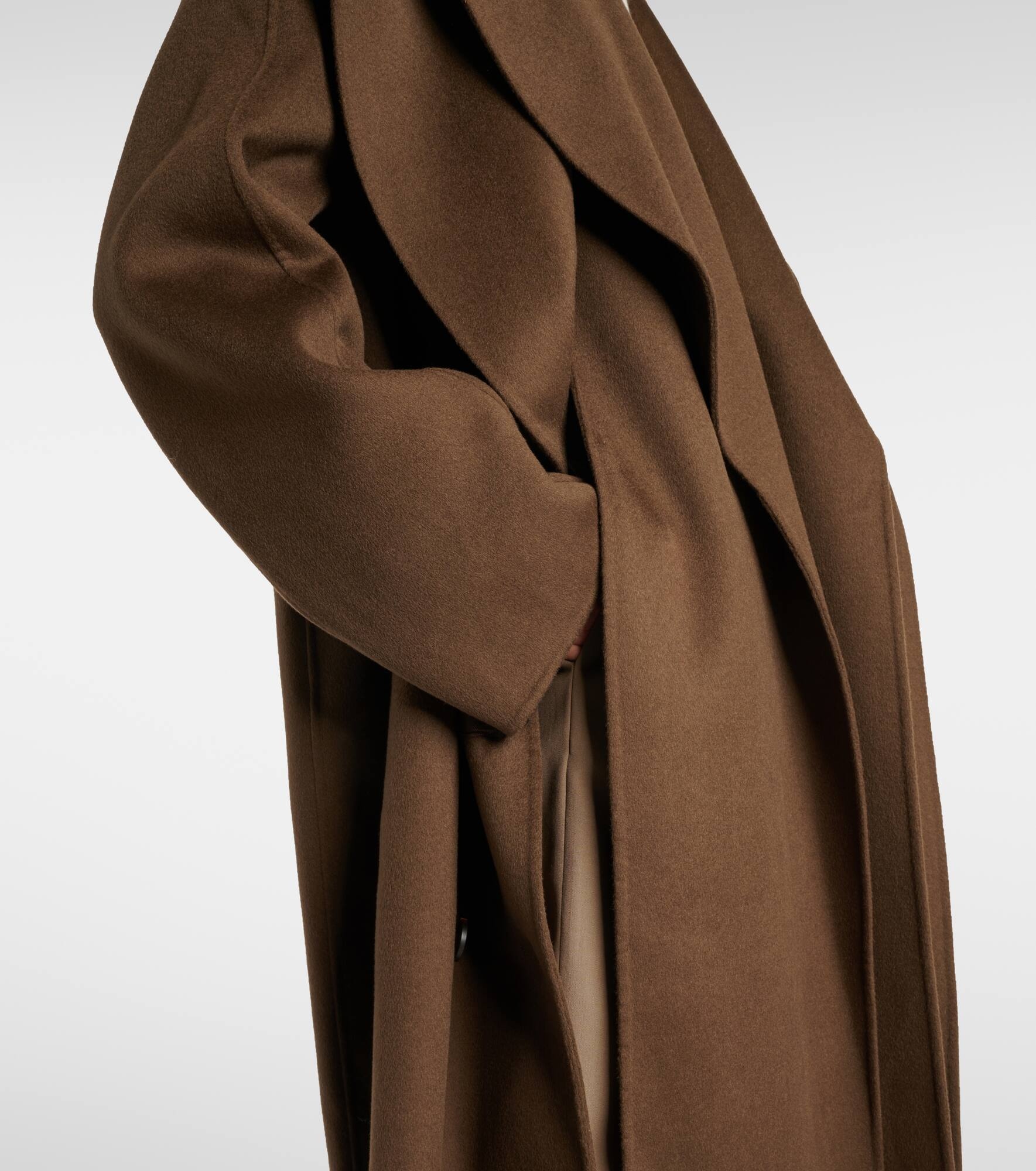 Scarf-detail wool coat - 5