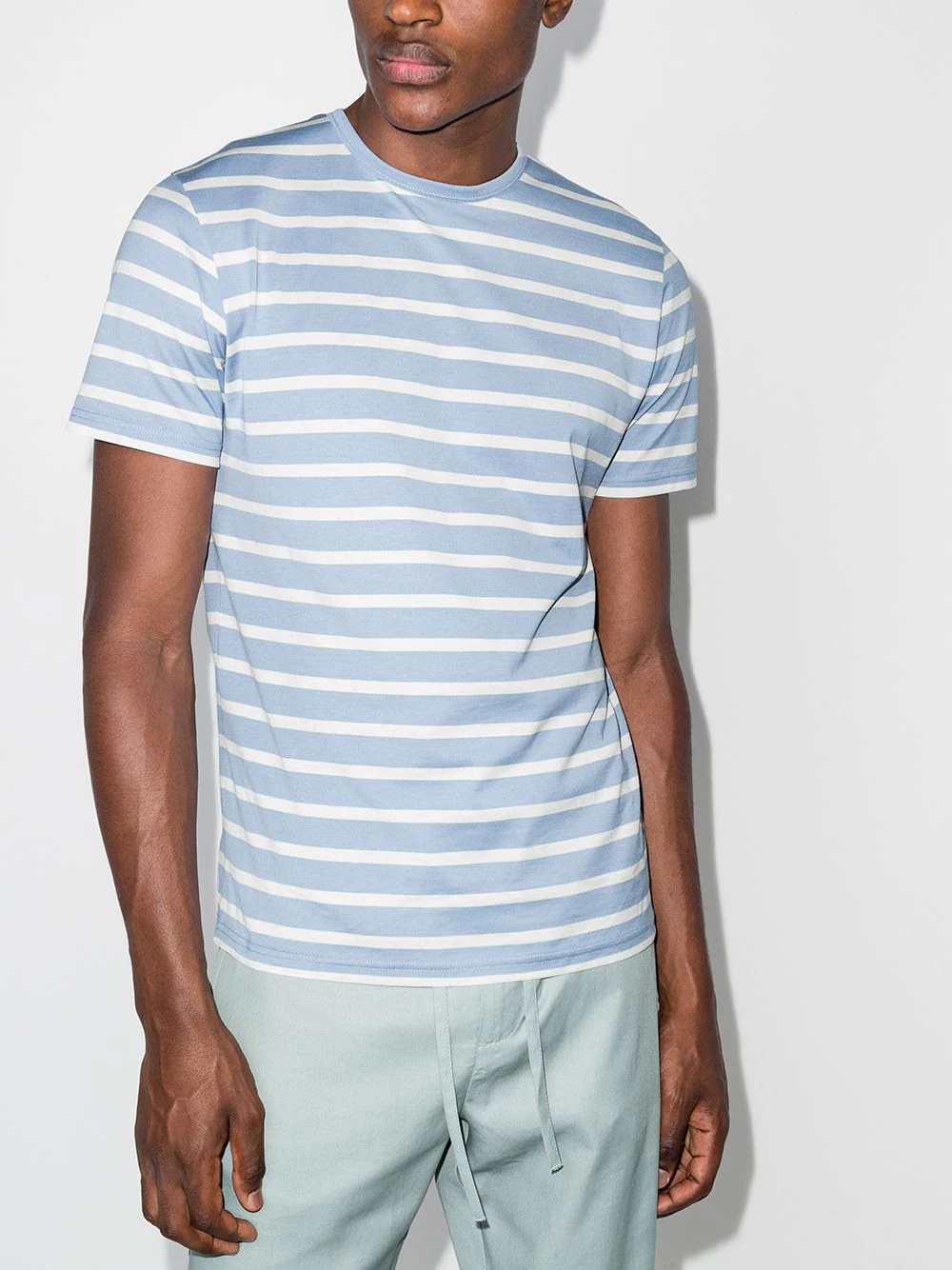 stripe-pattern cotton T-shirt - 2