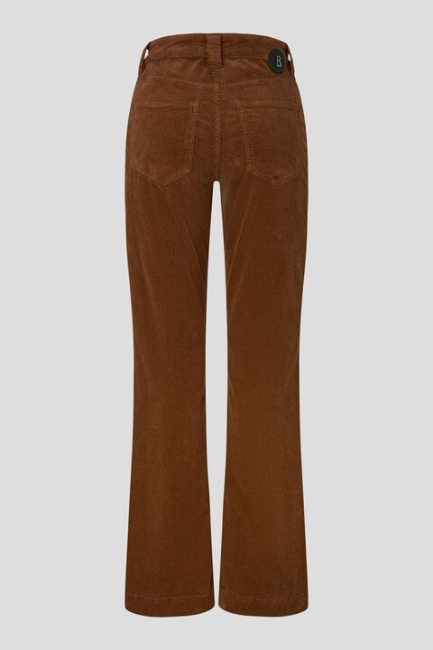 Devin Flared fit corduroy pants in Brown - 6