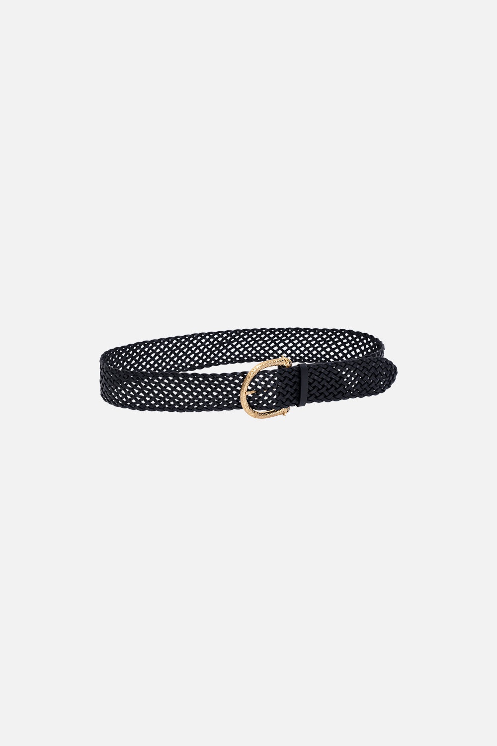 BRAIDED LEOPARD BUCKLE BELT - 2