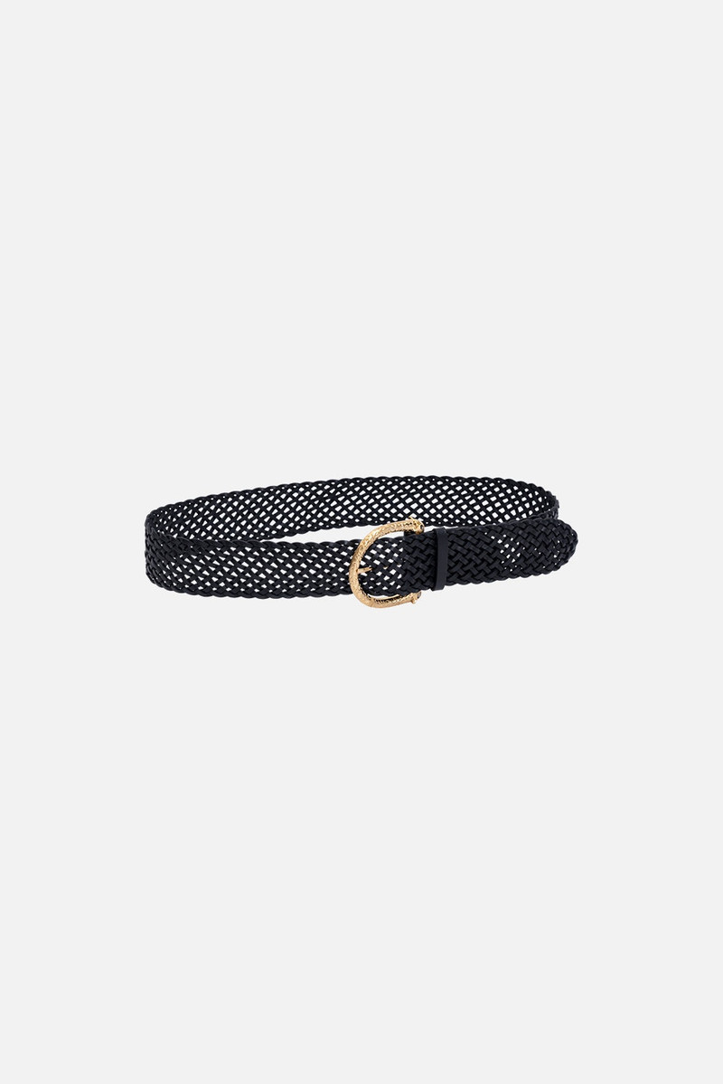 CAMILLA BRAIDED LEOPARD BUCKLE BELT outlook
