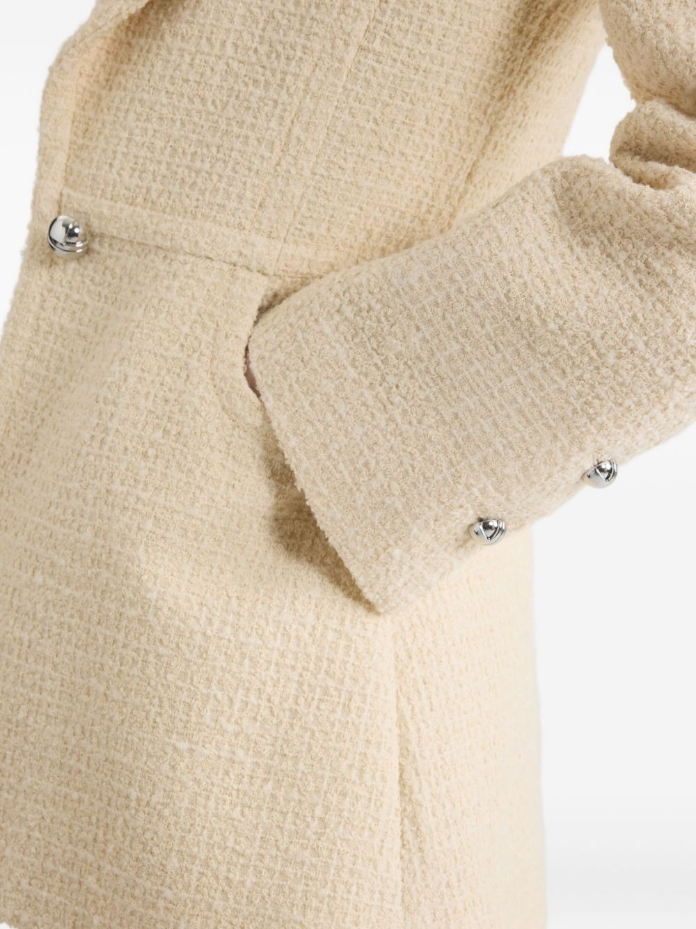 single-breasted tweed jacket - 3