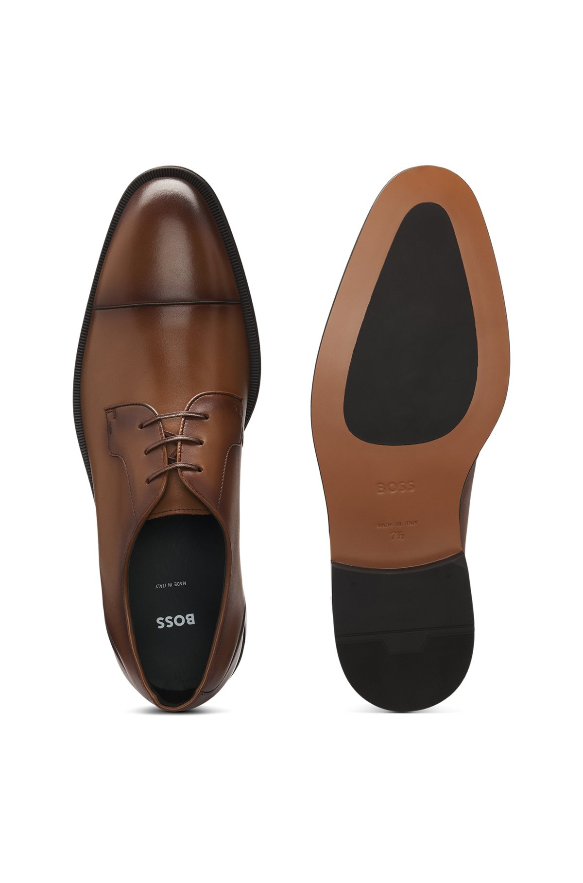 CAP-TOE DERBY SHOES IN LEATHER - 4