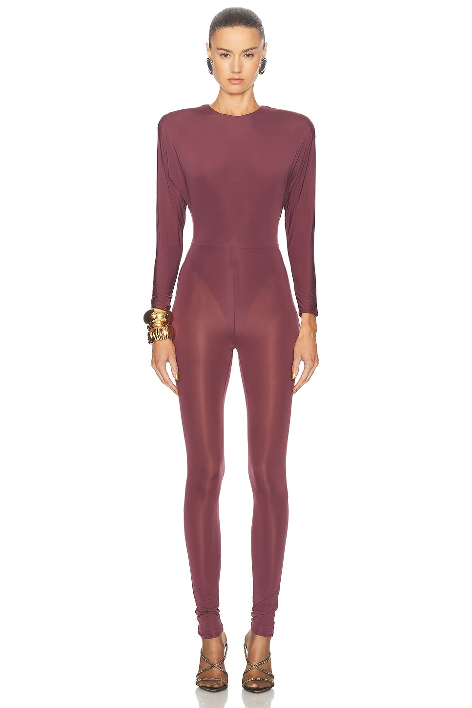 Batwing Jersey Catsuit - 1