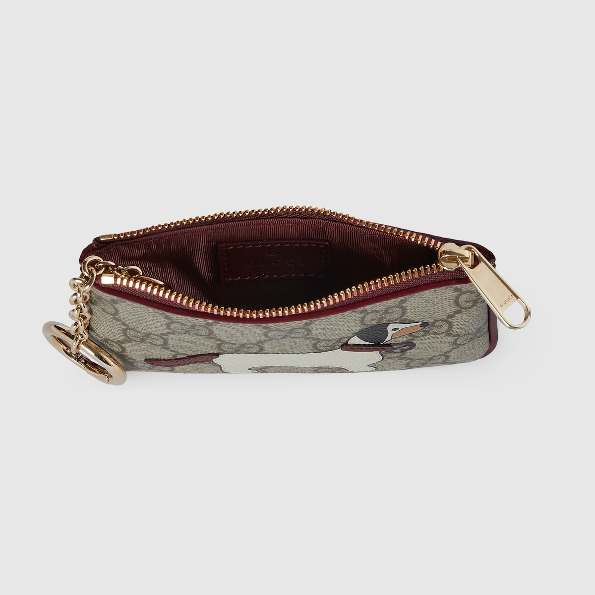 GG key case with dog detail - 2