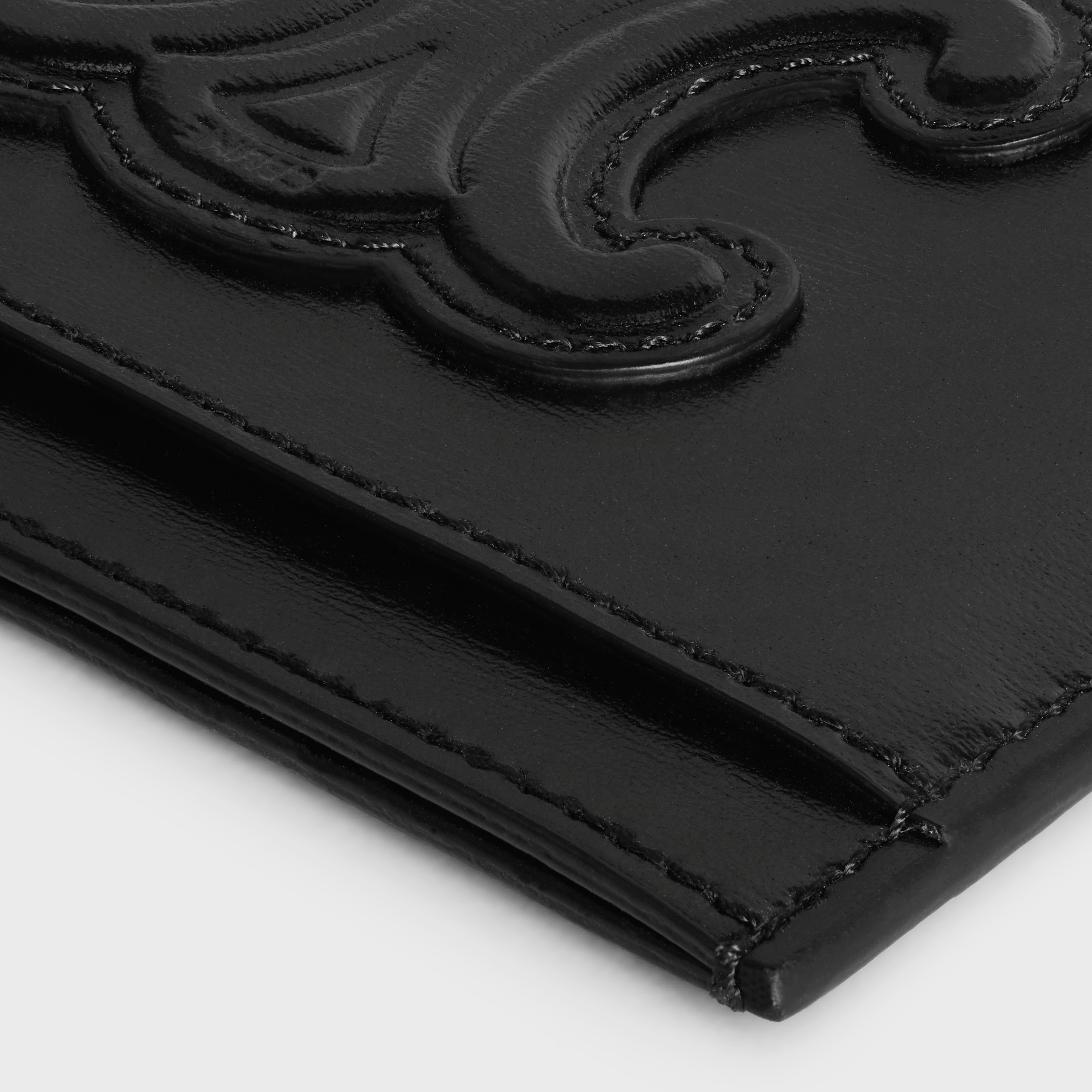 CARD HOLDER CUIR TRIOMPHE IN SHINY CALFSKIN - 4