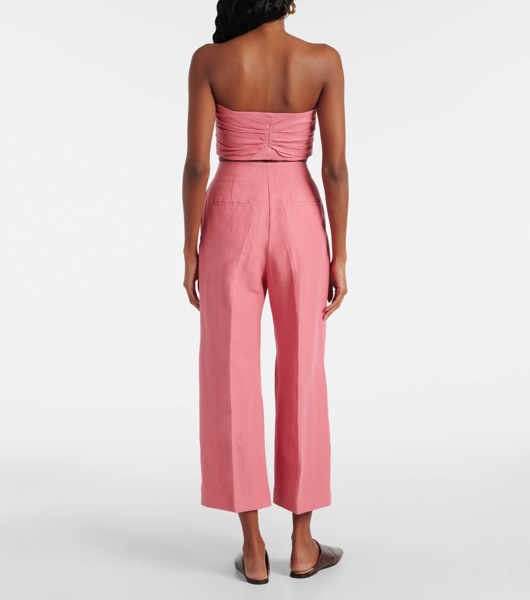 Awa linen and cotton-blend bra top - 3