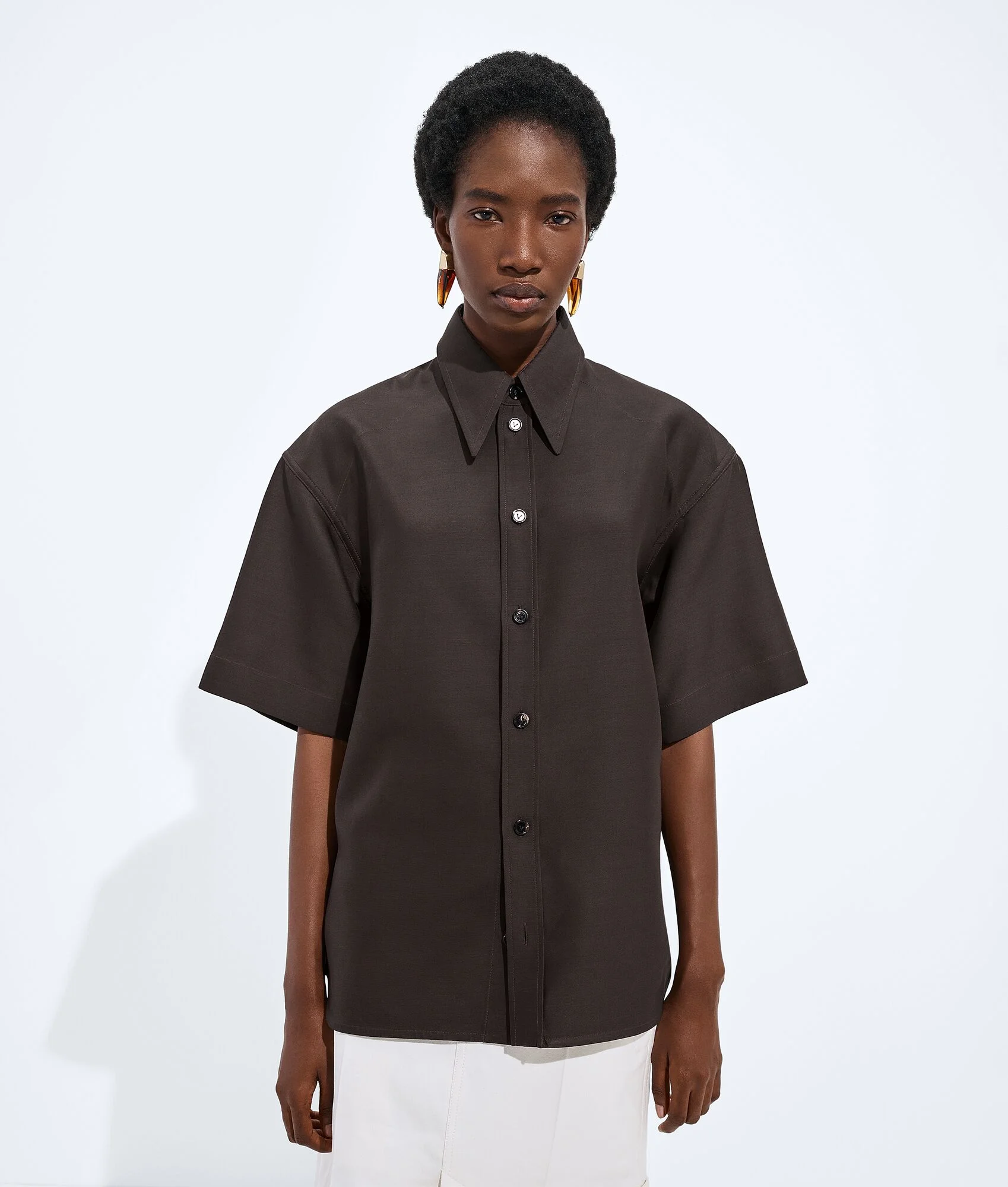 Wool and Silk Toile Shirt - 1