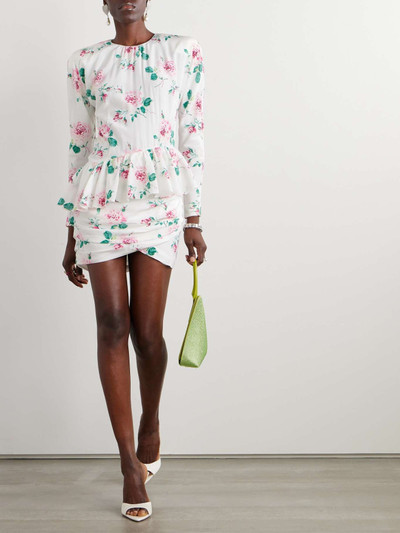 Alessandra Rich Ruffled silk-crepe mini dress outlook
