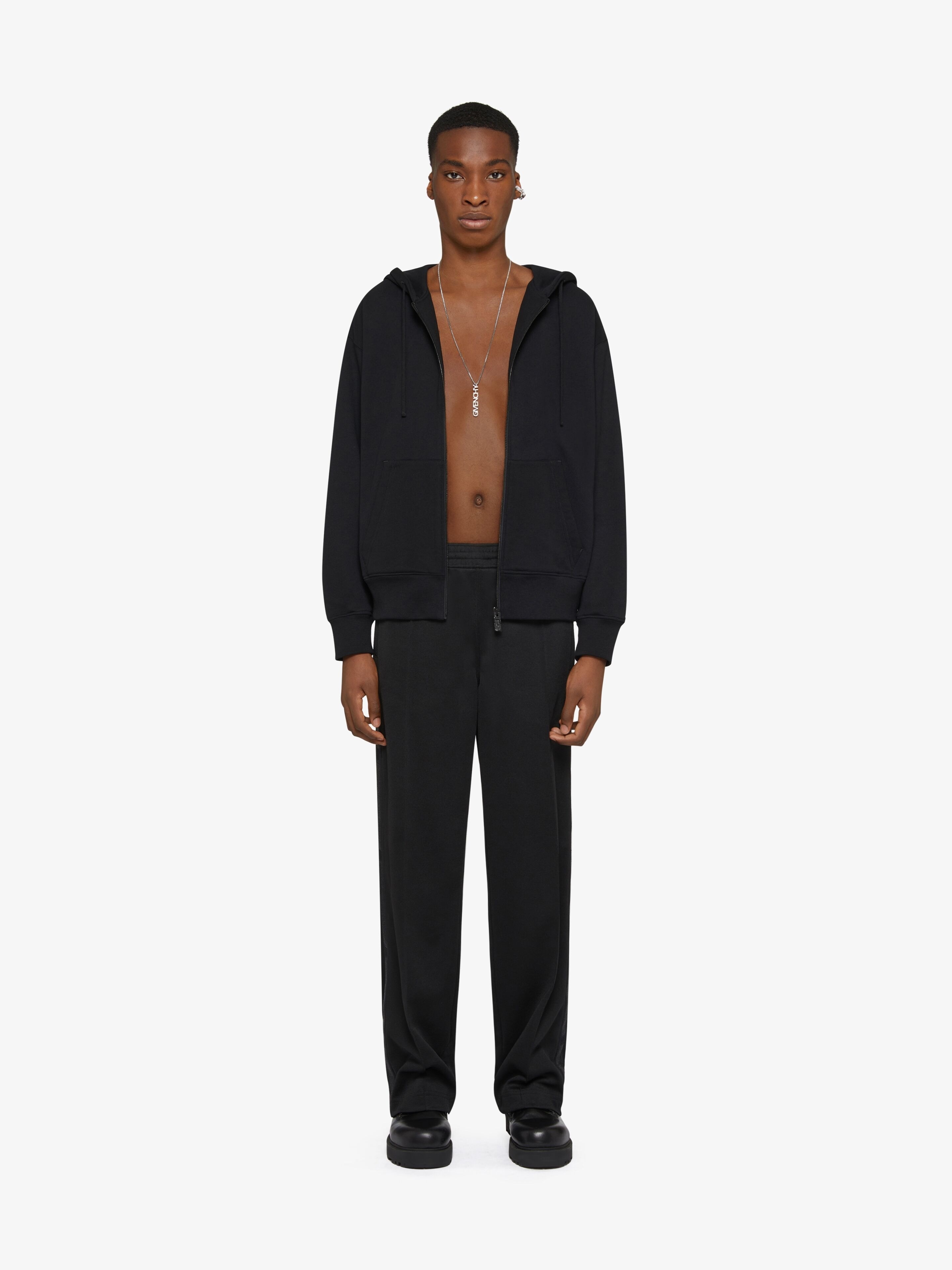 GIVENCHY BOXY FIT HOODIE IN FLEECE WITH RHINESTONES - 2
