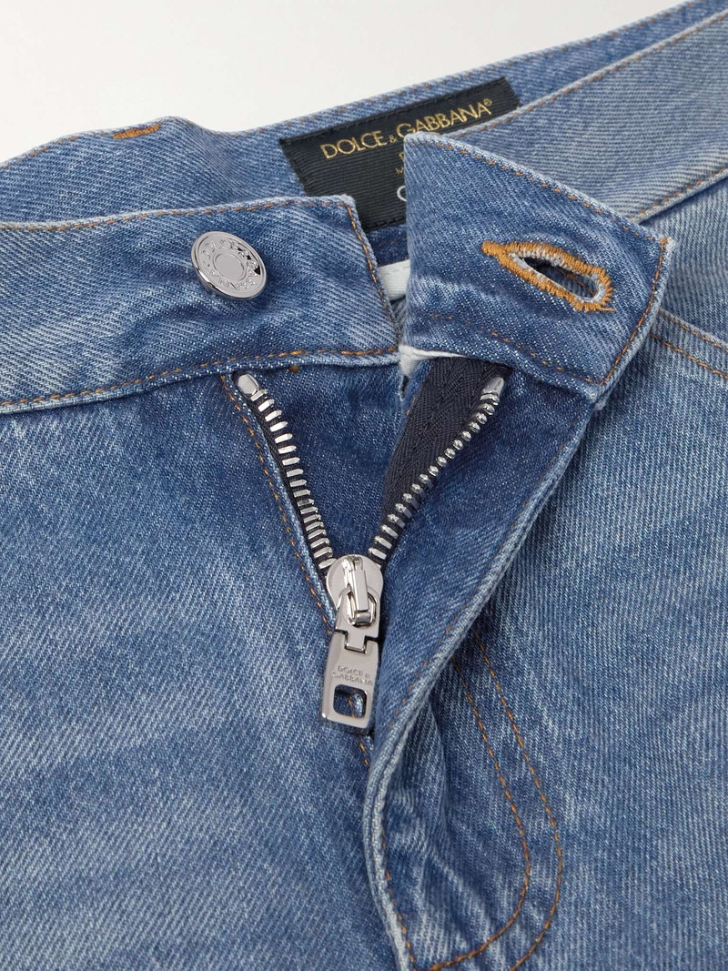 Straight-Leg Logo-Appliquéd Jeans 6