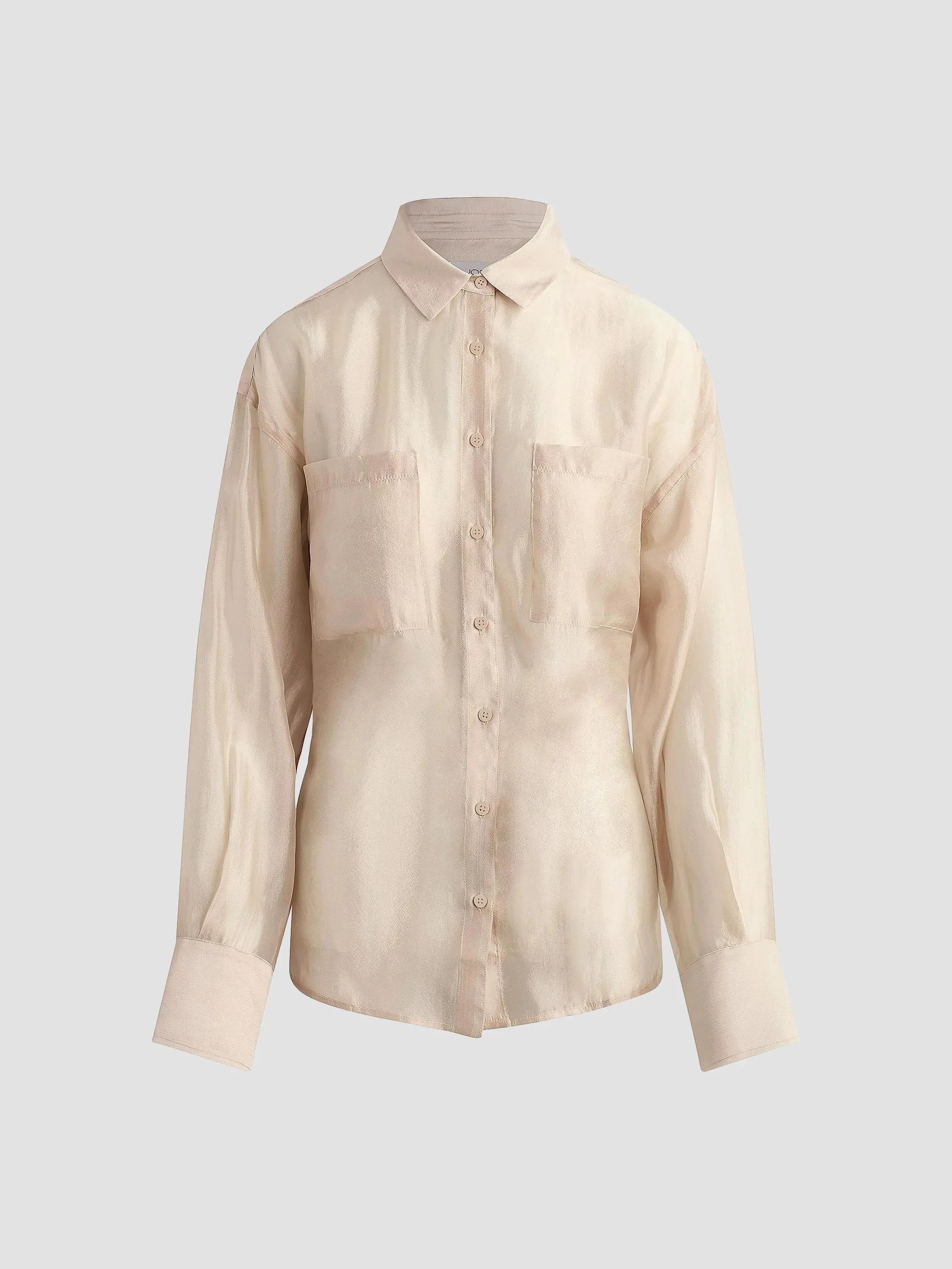Women's The Organza Boyfriend Shirt - Prosecco - 1