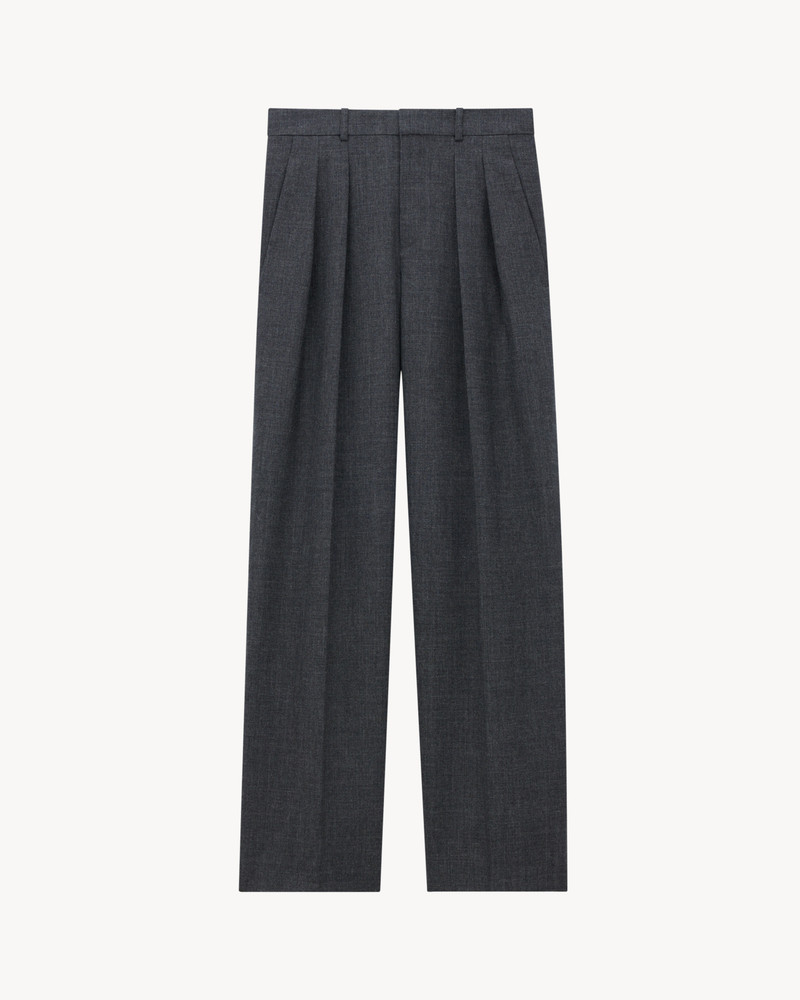 LOW-WAISTED PANTS IN WOOL CHINÉ 1