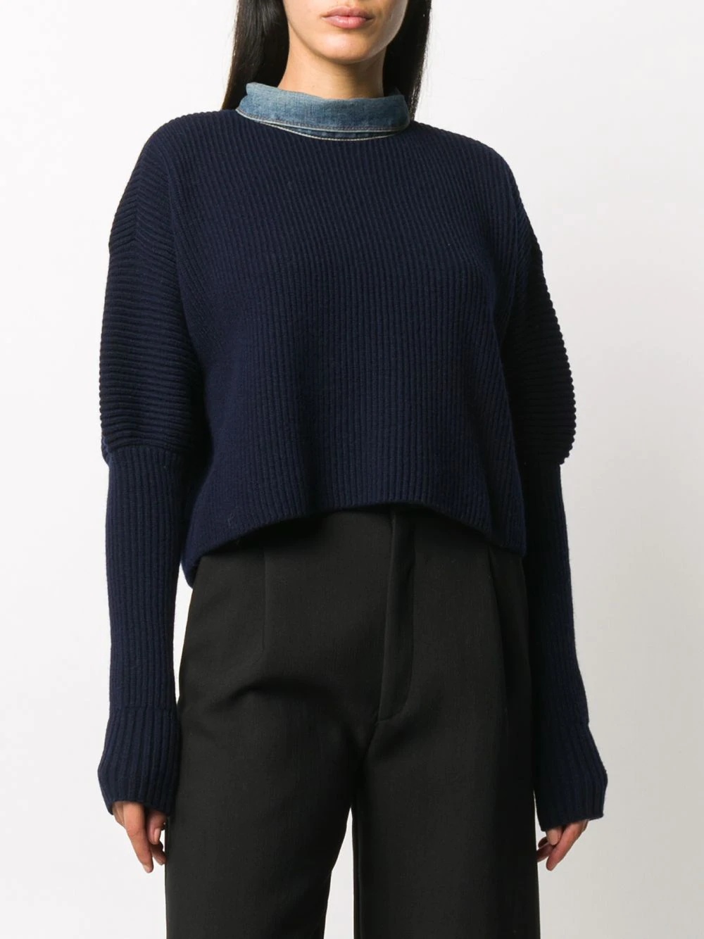 combined cropped jumper - 3