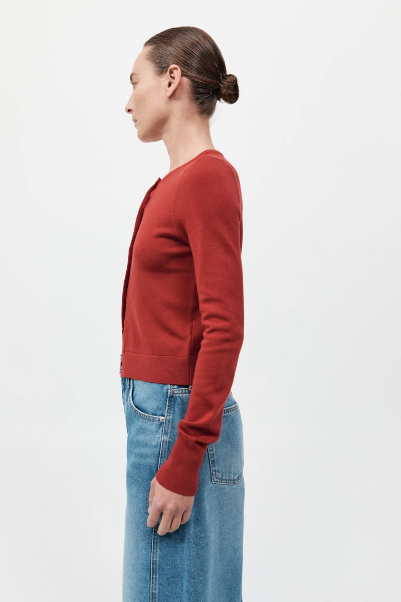 Classic Cardigan - Rosso - 5