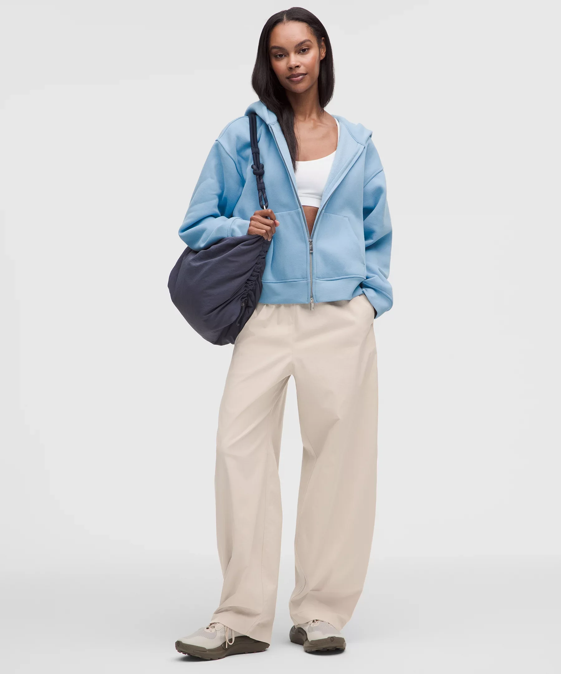 Woven Mid-Rise Barrel-Leg Pant *Regular - 1