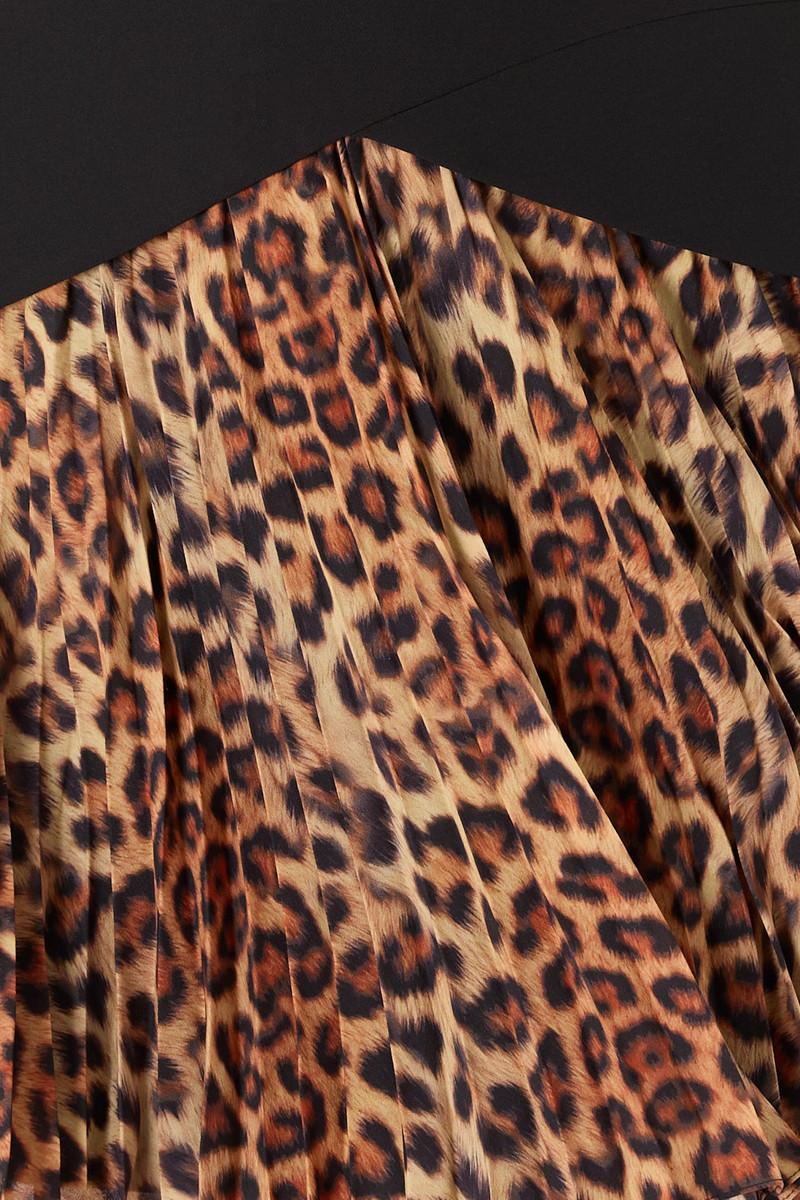 Haddy Leopard Print Pleated Mini Dress 6