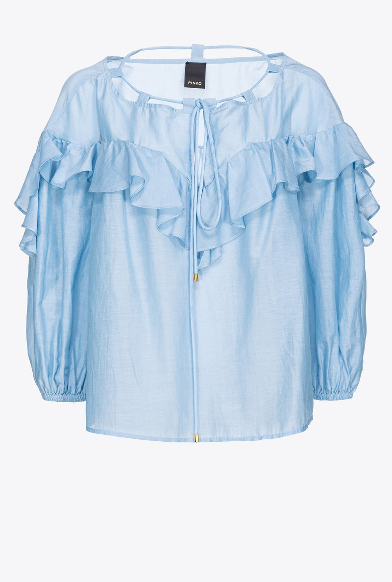 BLOUSE WITH MAXI FLOUNCE 1