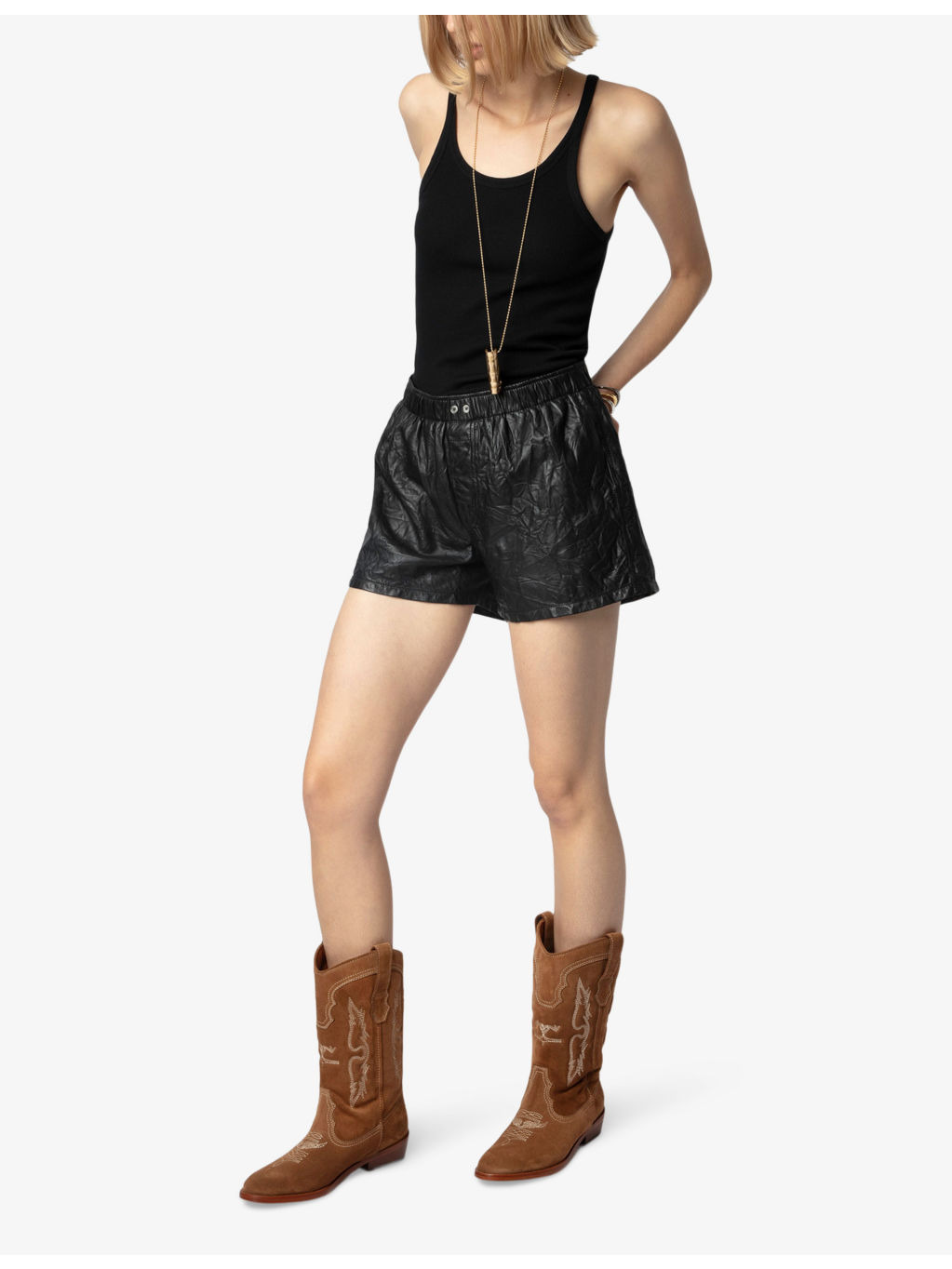 Tex embroidered suede Western boots - 5