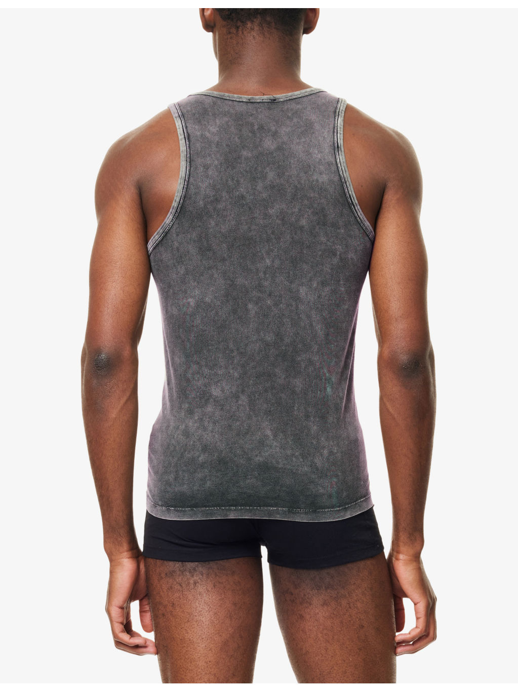 Faded-Wash Sleeveless Cotton-Jersey Vest - 3