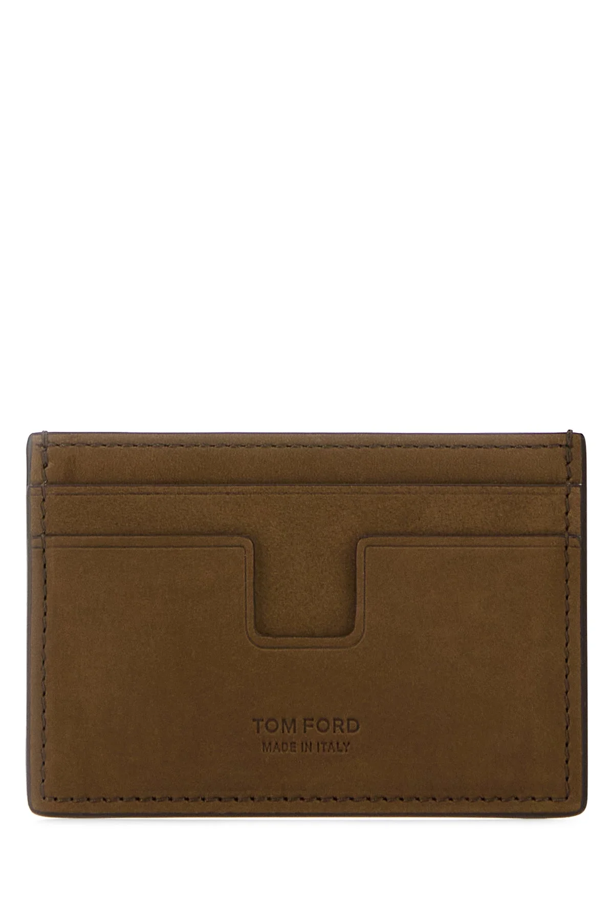 Brown suede card holder - 1