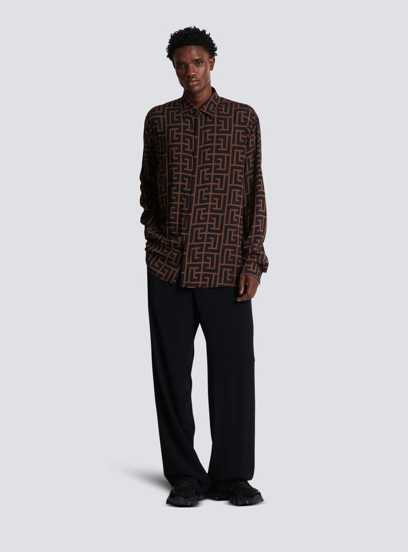 Balmain Monogrammed flowing shirt outlook