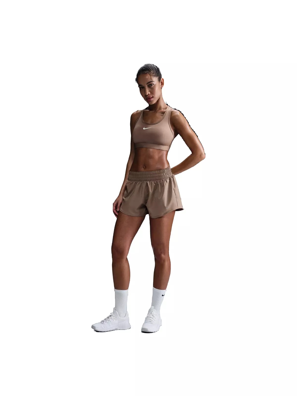 Women's Swoosh Medium Support Padded Sports Bra - Brown - 4