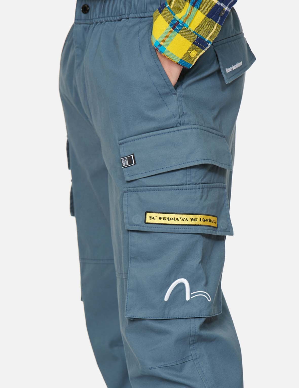 Logo and Seagull Embroidered Cargo Pants - 10