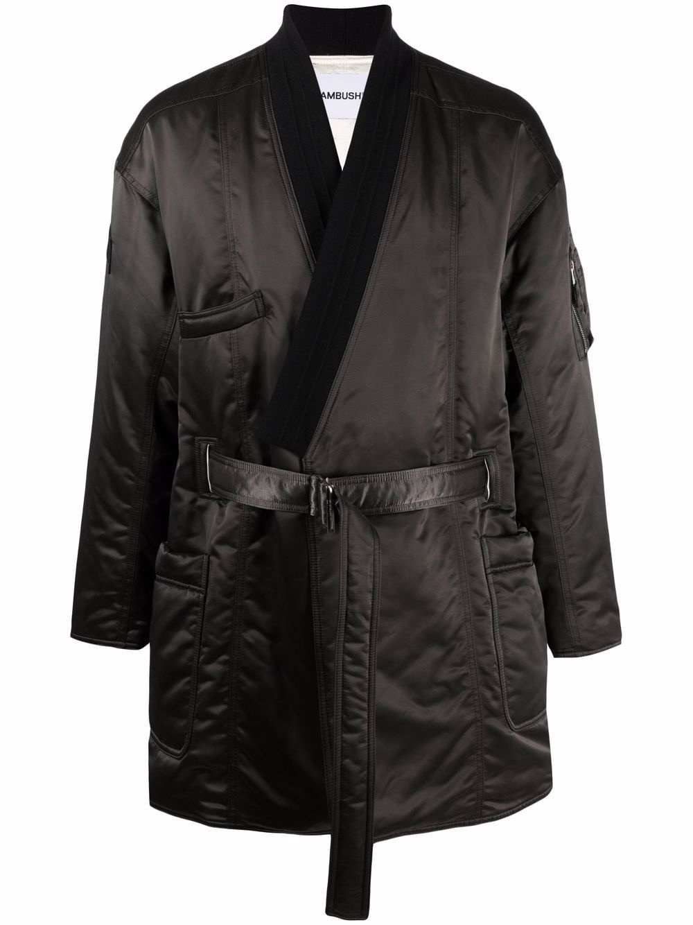 belted wrap coat - 1