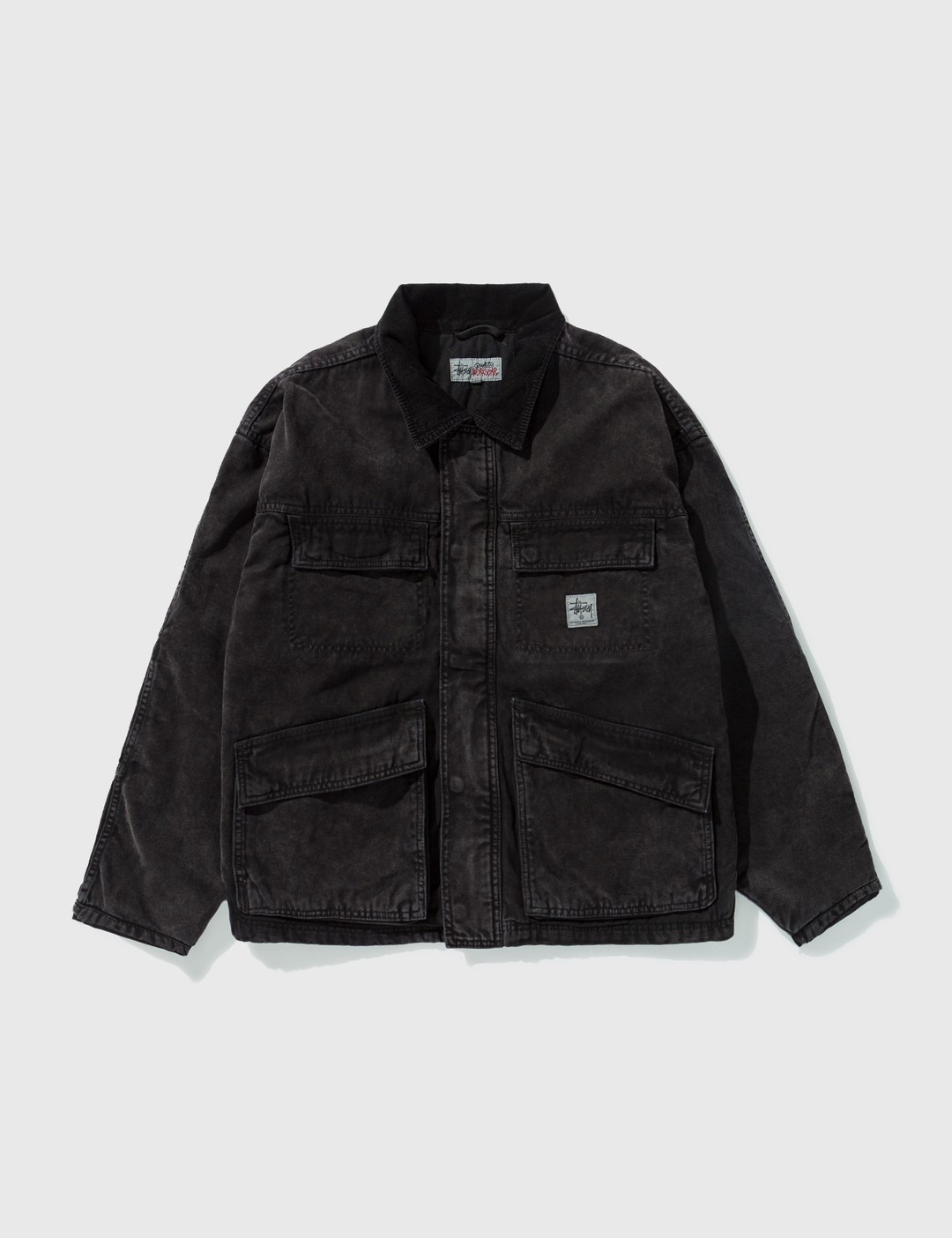 ジャケット・アウター STUSSY SHOP JACKET WASHED CANVAS 2-23-22-Washed-Canvas-Shop-
