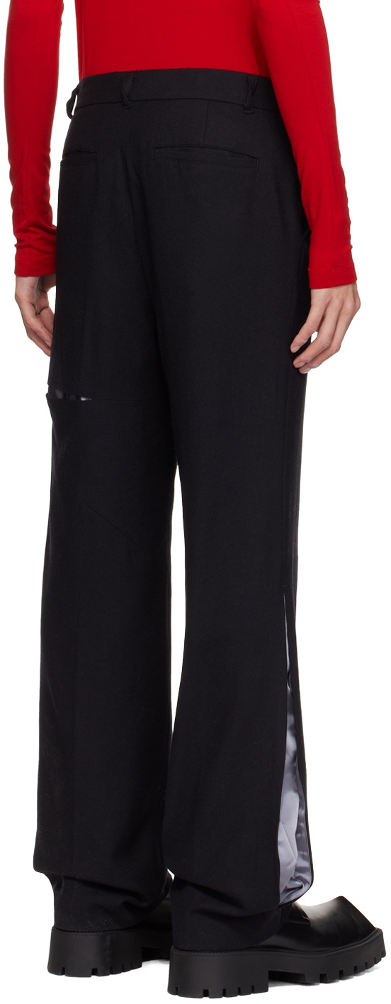 Black Cutout Trousers - 3