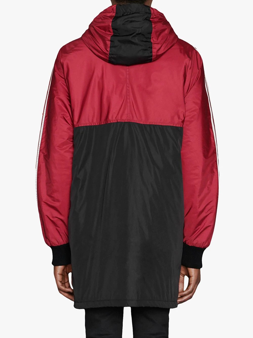 Nylon coat with Gucci stripe - 4