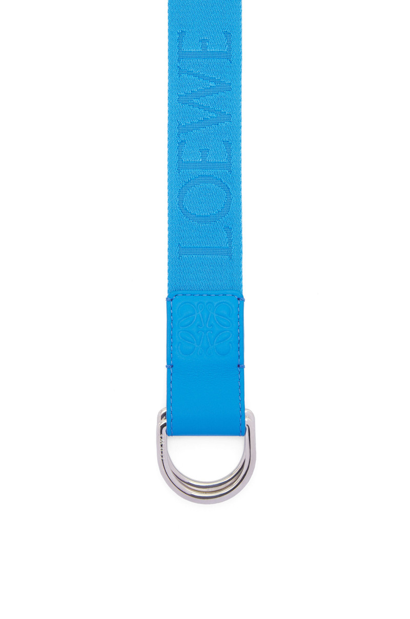 Loewe D-ring webbing belt in nylon and calfskin outlook
