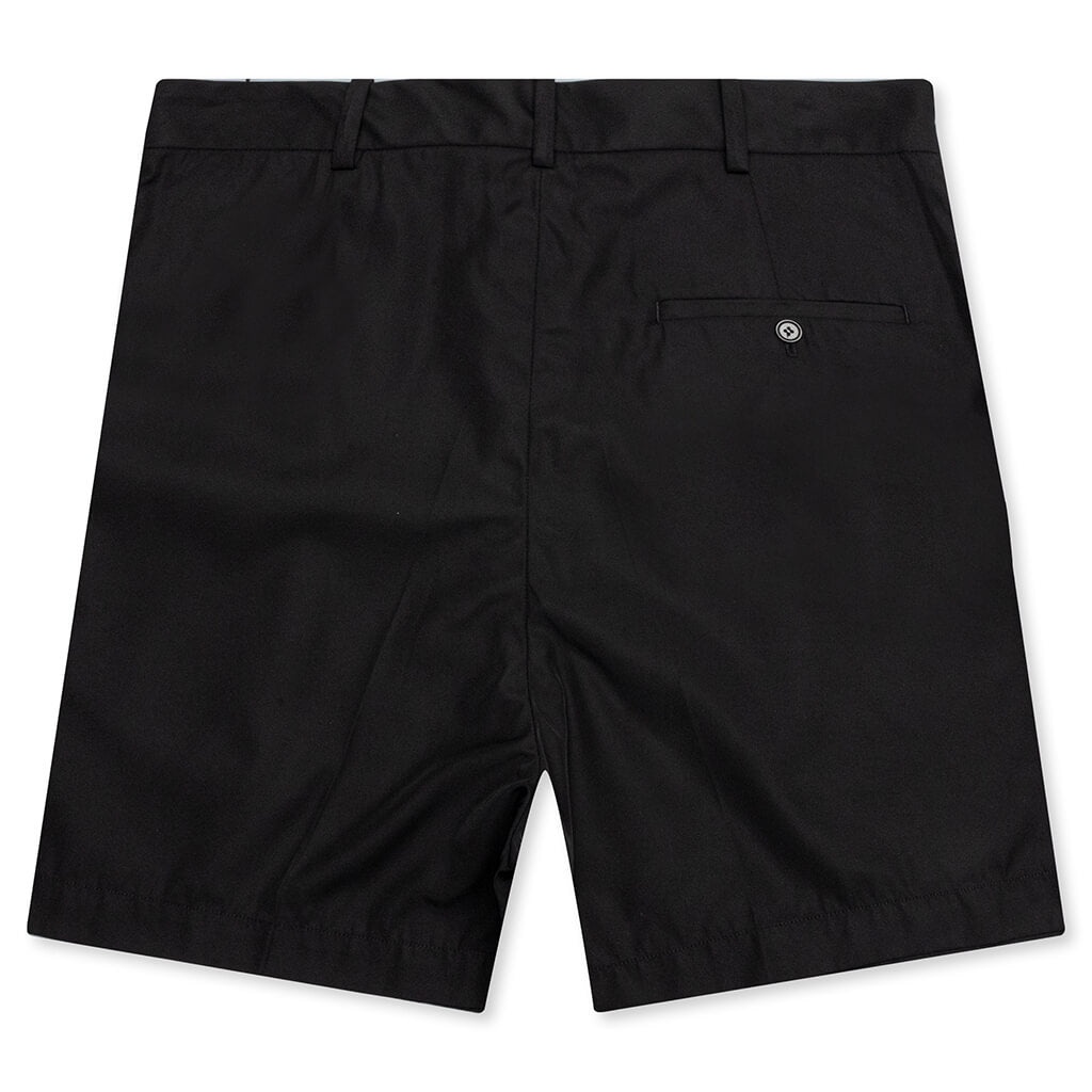 RAF SIMONS WIDE FIT MINI SHORTS WITH DOUBLE PLEATS - BLACK - 2