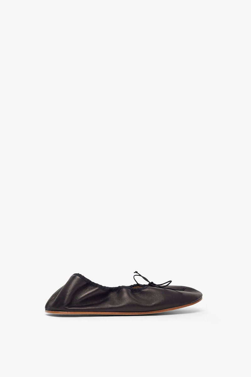 Round black ballet flats 3
