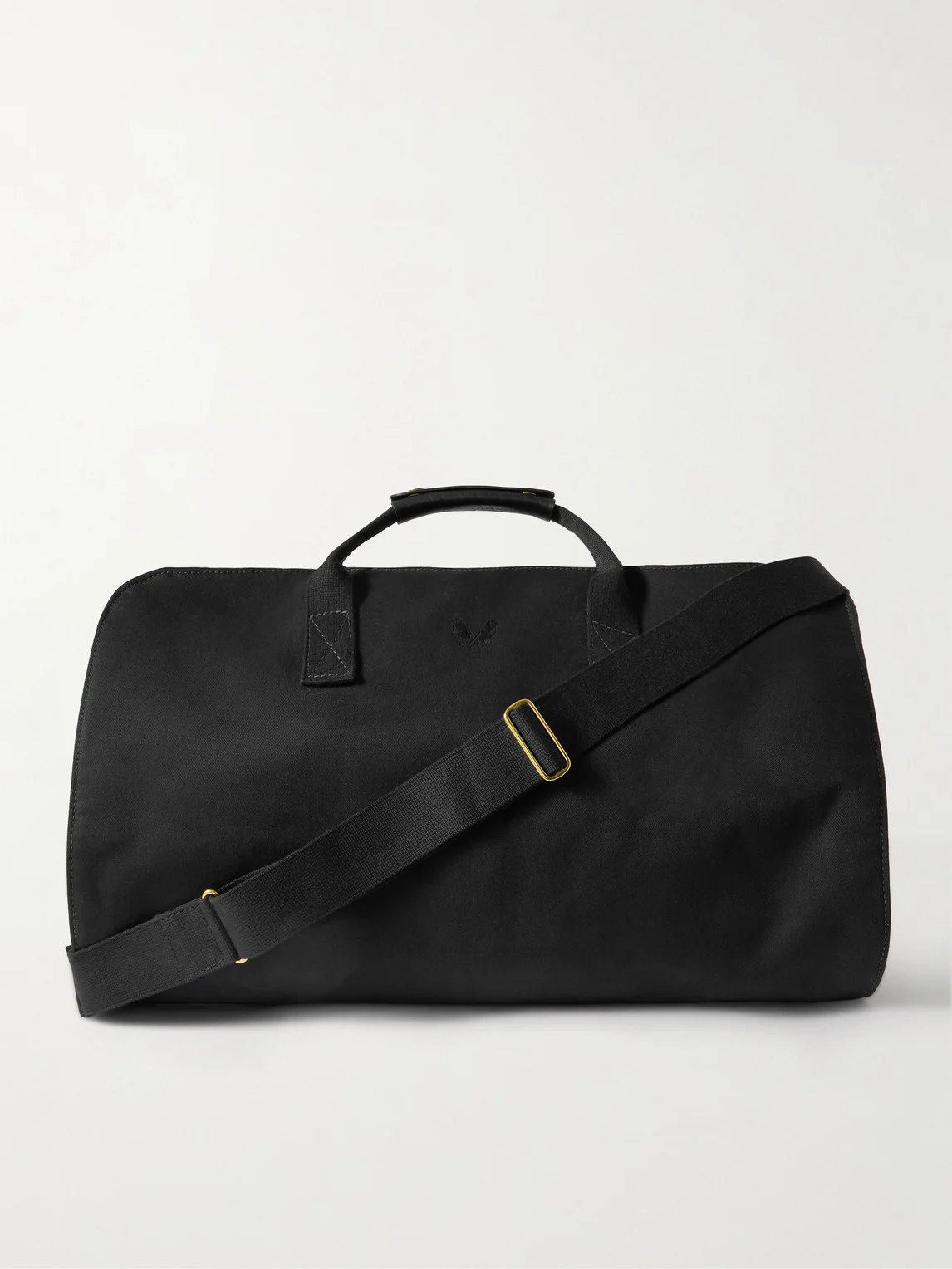 Leather-Trimmed Cotton-Canvas Suit Carrier and Holdall - 1