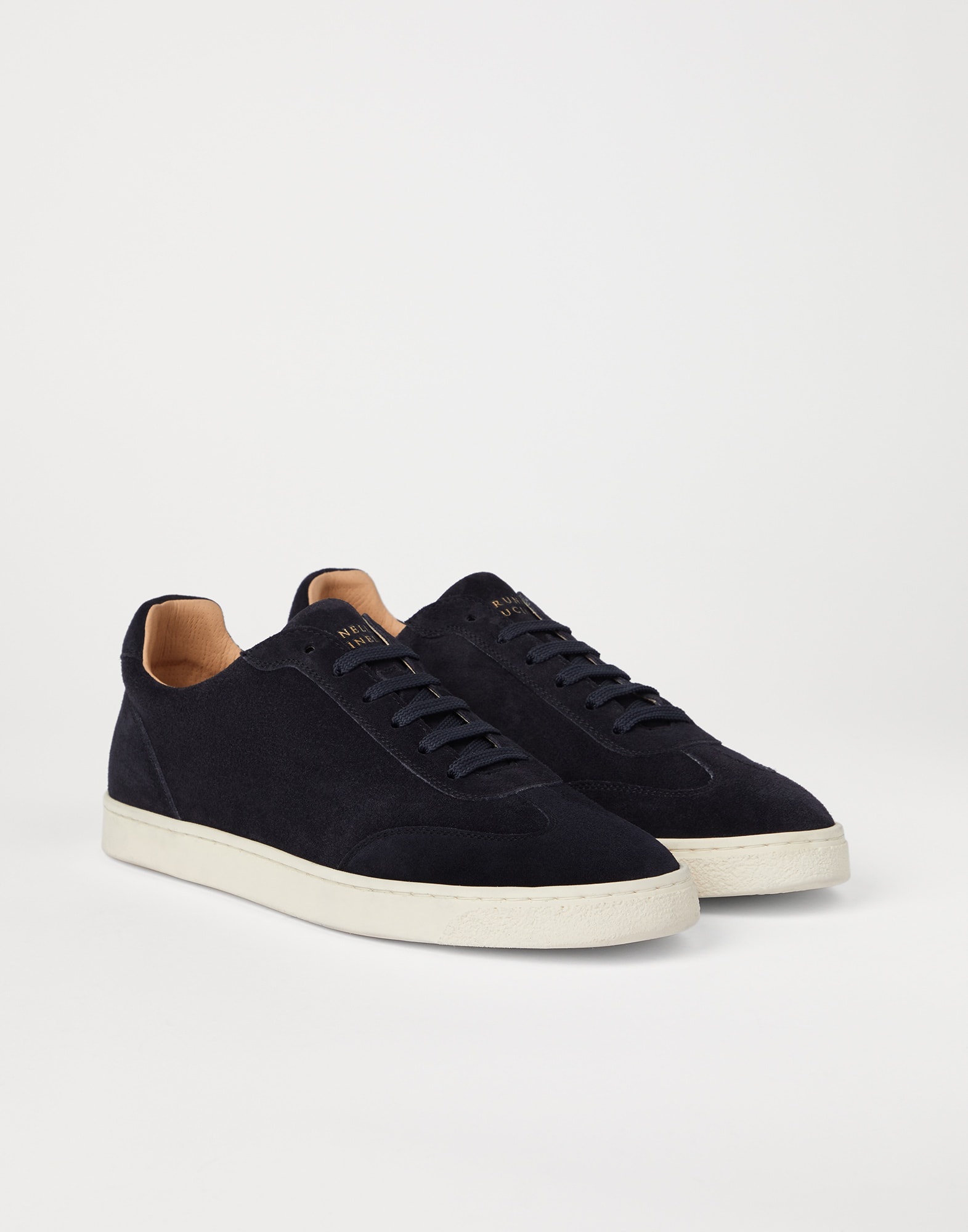 Washed suede sneakers with natural rubber sole - 1