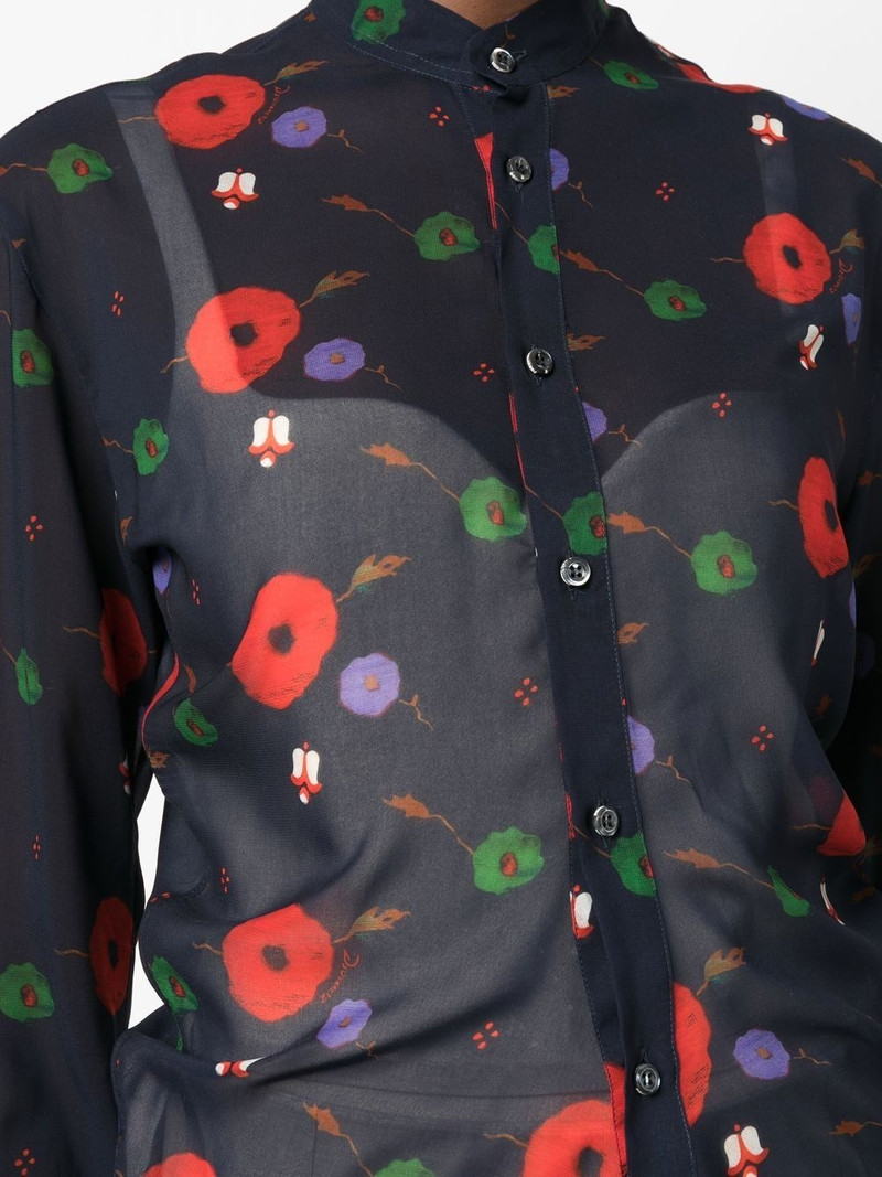 floral-print long-sleeved shirt 5