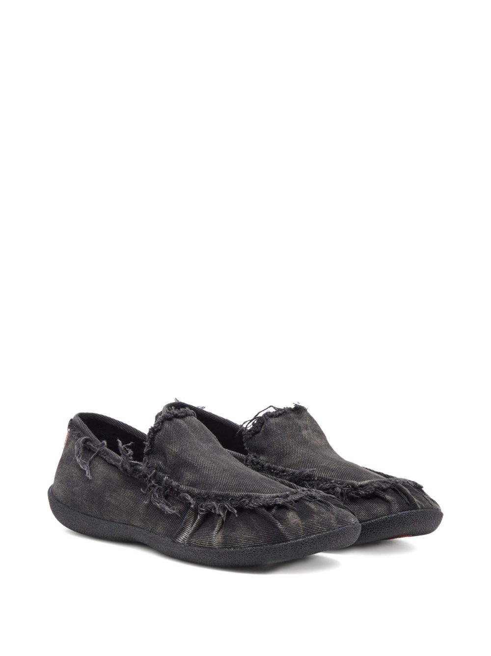 D-Shock Moc frayed-detail loafers - 2