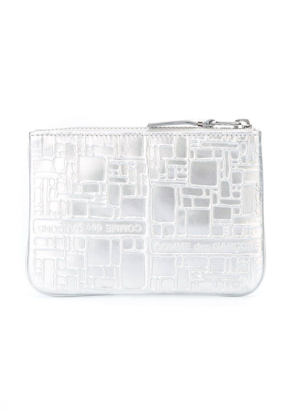 logo-embossed leather purse - 2
