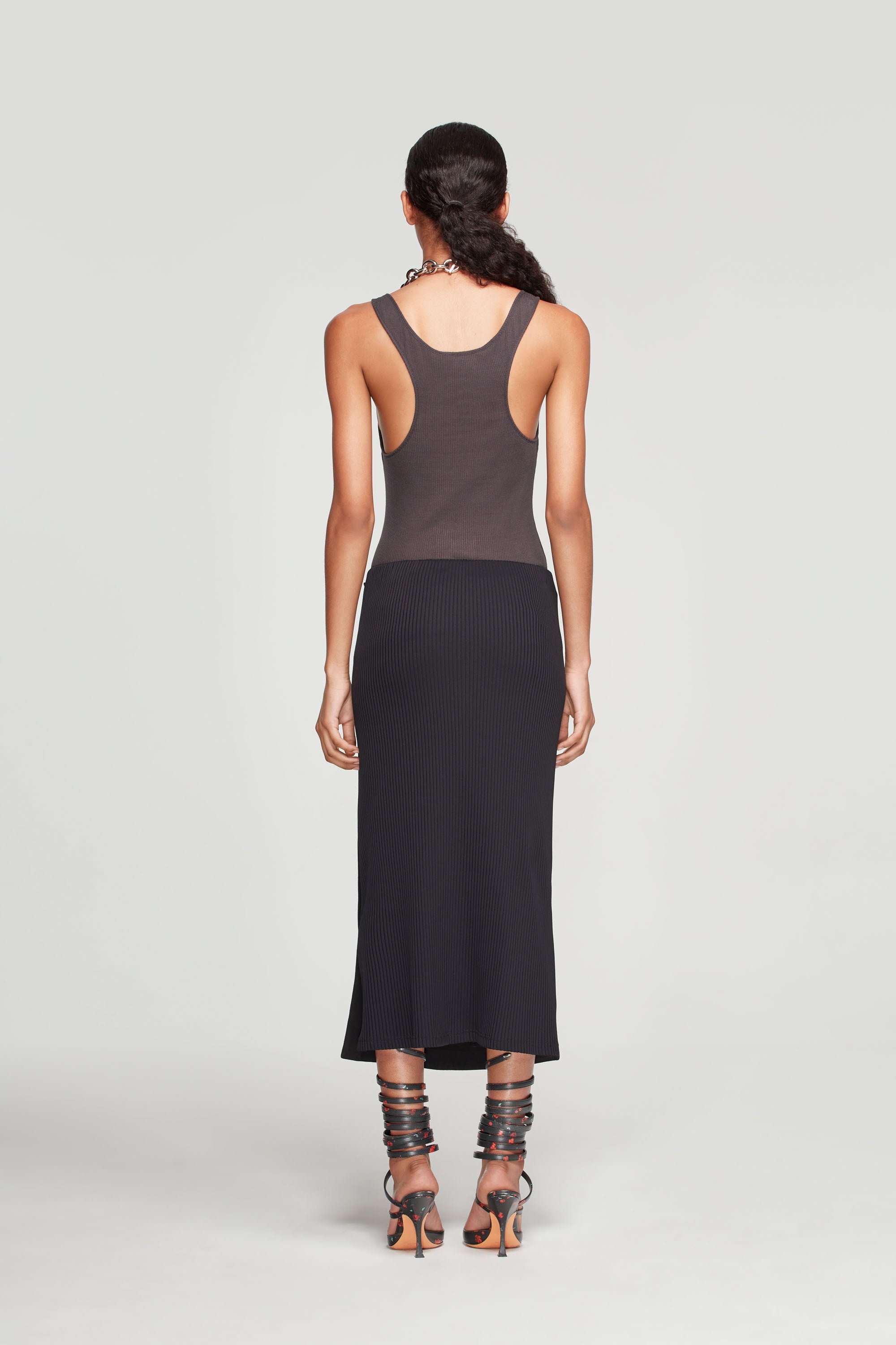 Snap Panel Maxi Skirt - 8