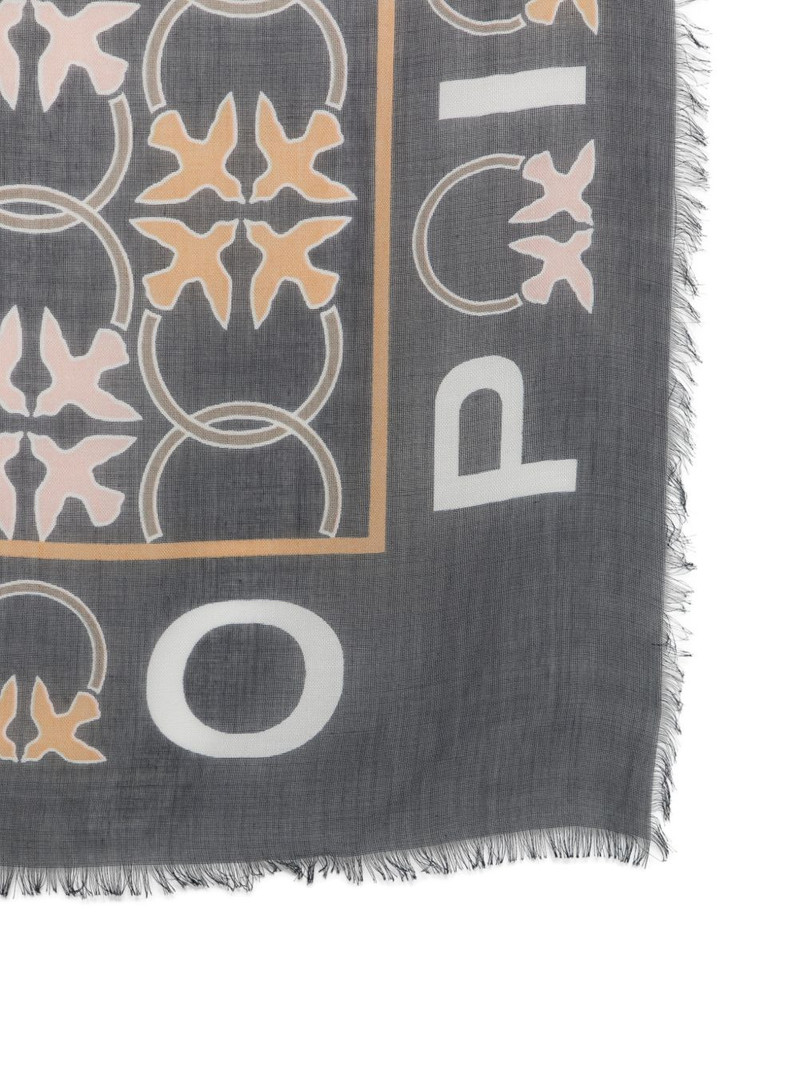 PINKO printed fringed scarf outlook