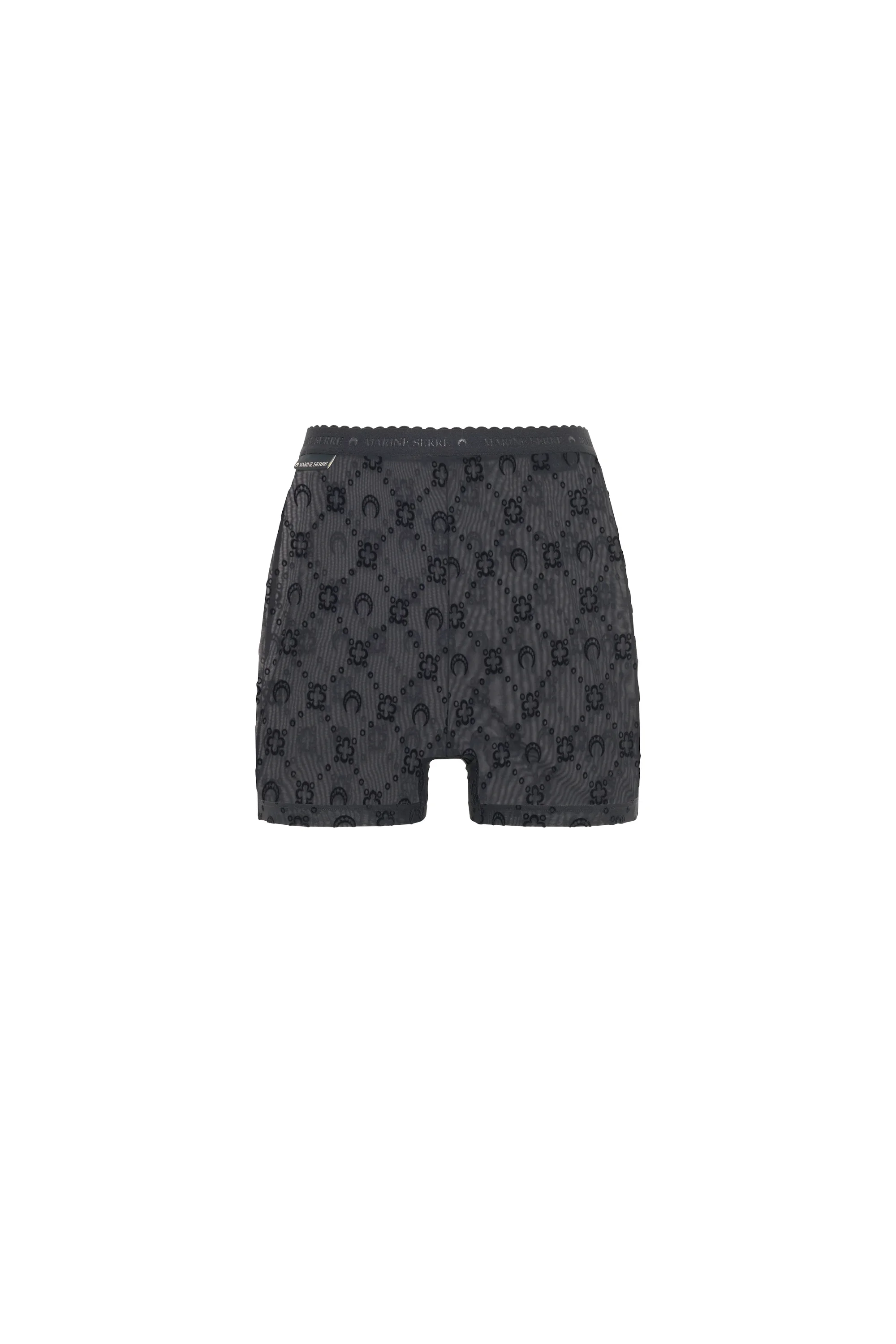 Recycled Mesh Flock Mini Shorts - 1
